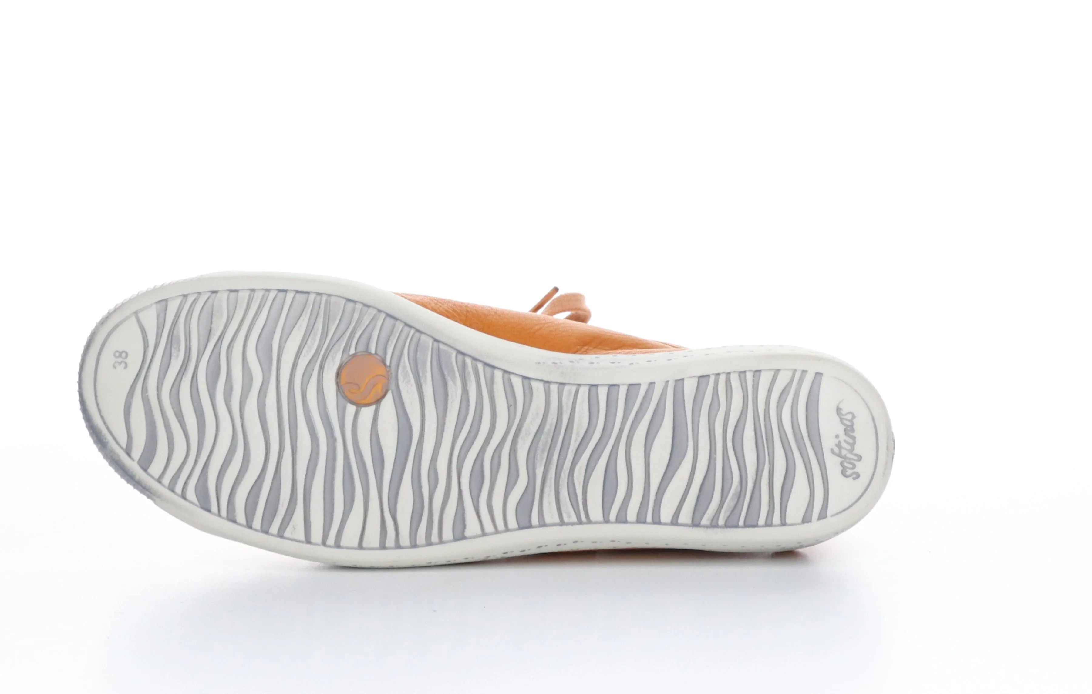 ISLA Washed Orange Lace-up Trainers