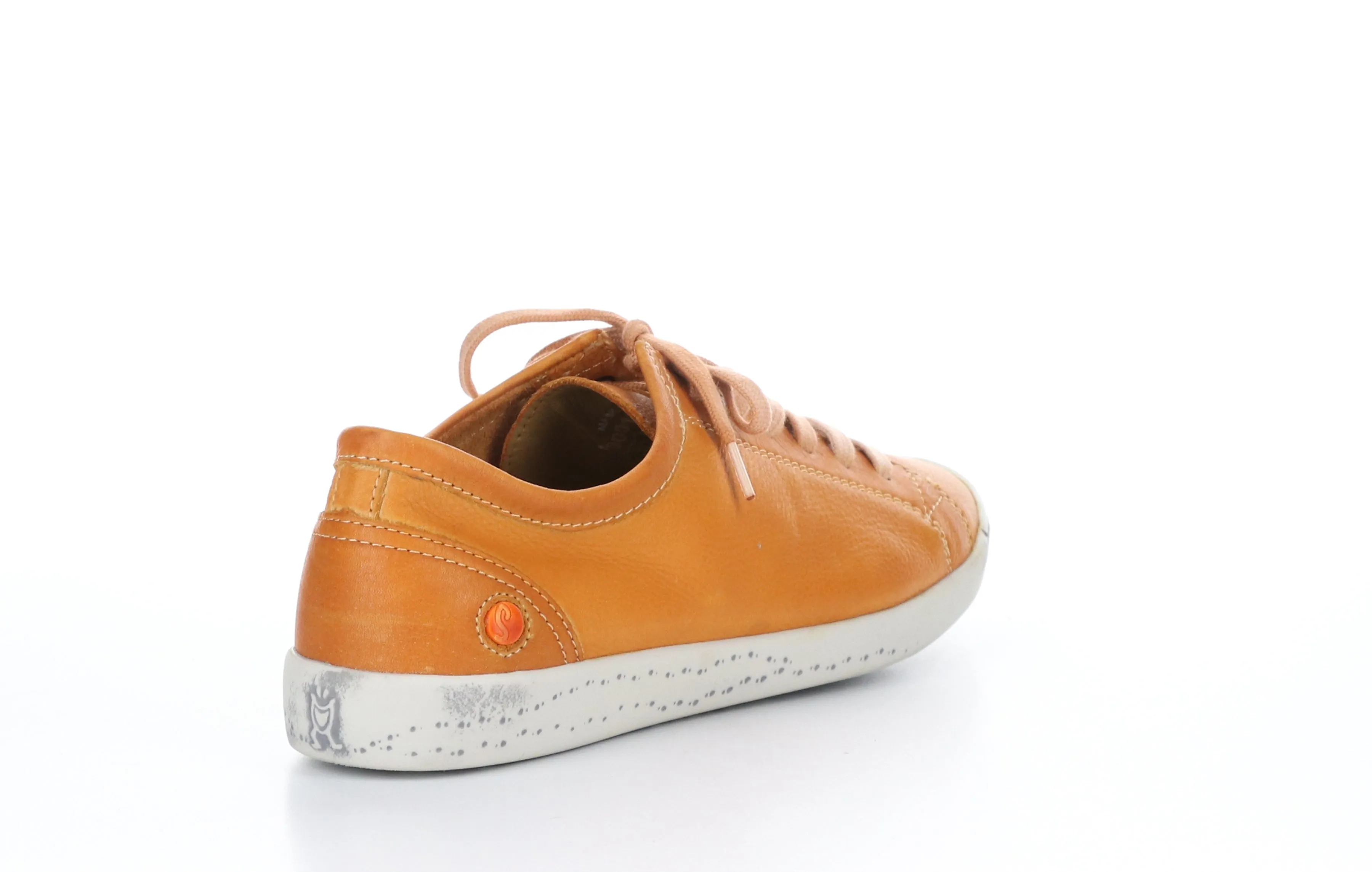 ISLA Washed Orange Lace-up Trainers