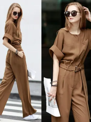 Kate's Elegant High-Waist Jumpsuit