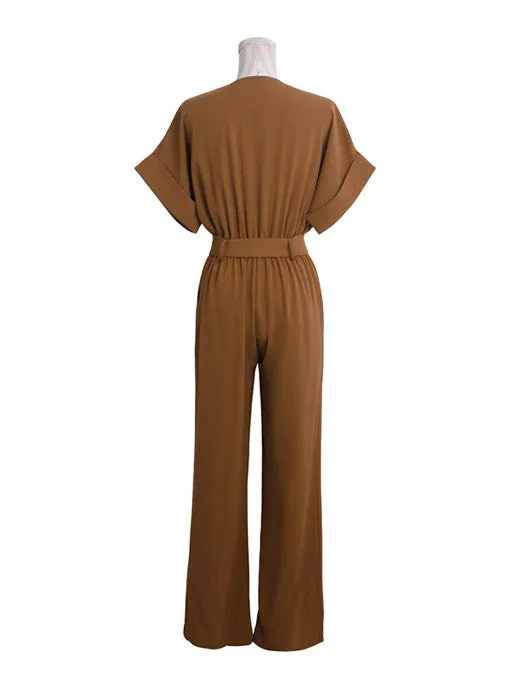 Kate's Elegant High-Waist Jumpsuit