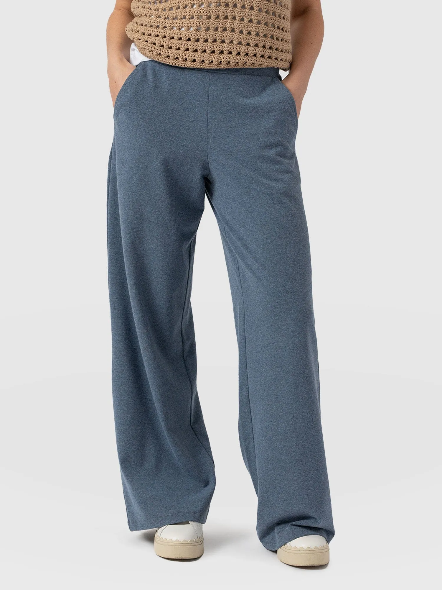 Keller Wide Leg Pant - Blue