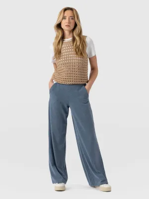 Keller Wide Leg Pant - Blue