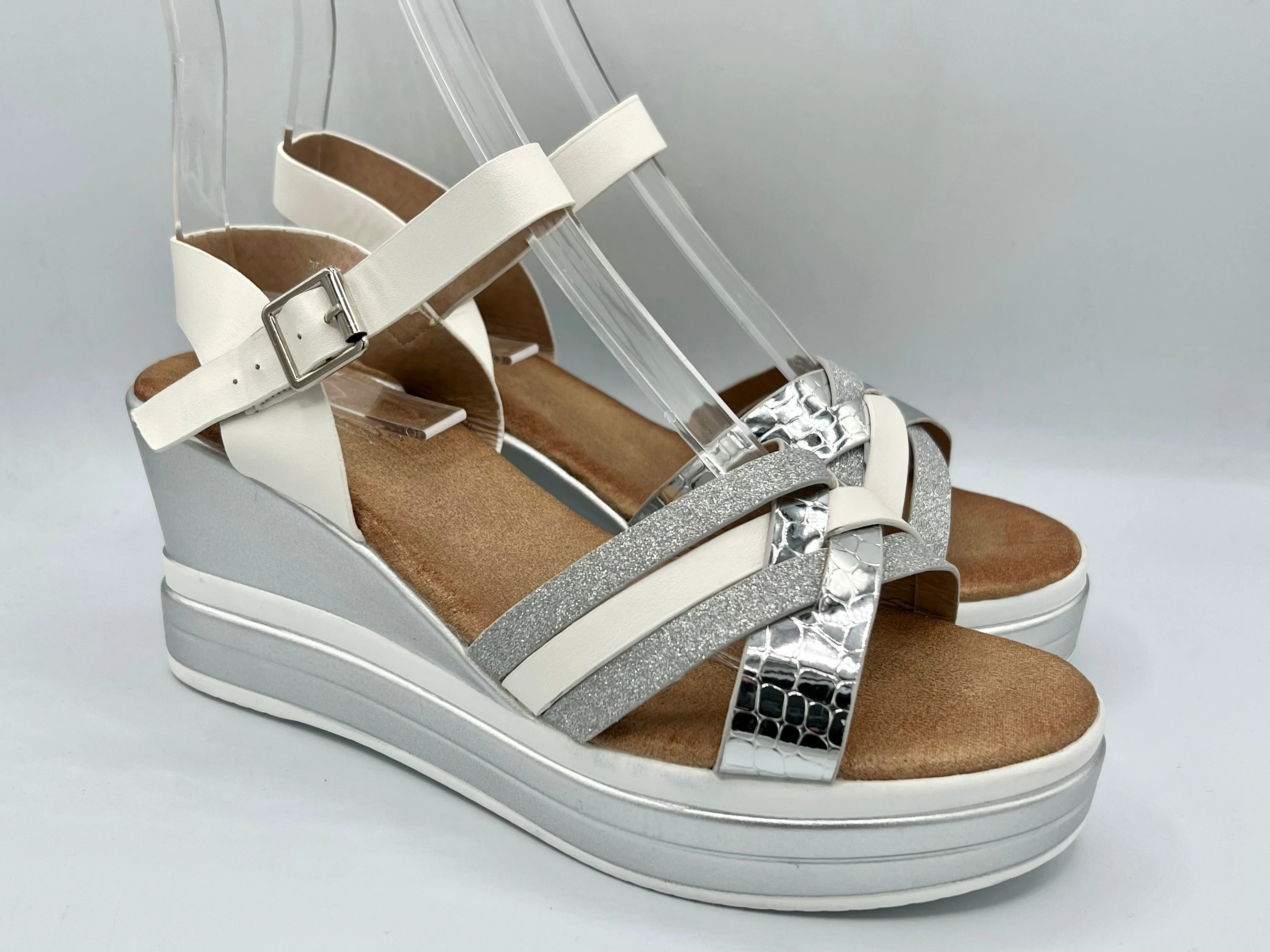 Lauren wedges - silver