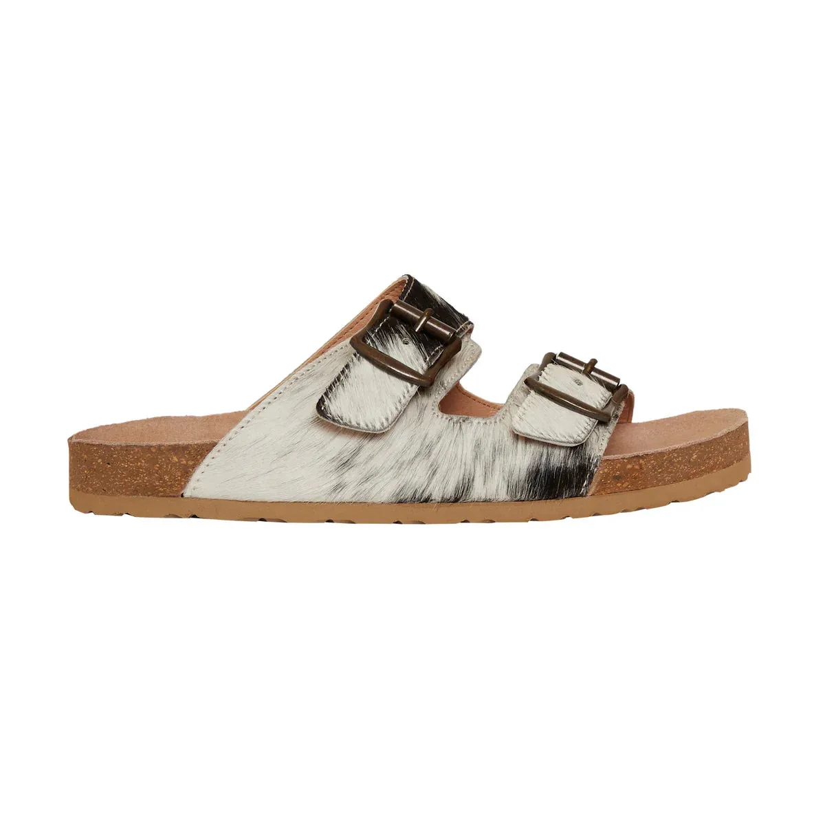 Lazy Day Cowhide Slides