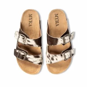 Lazy Day Cowhide Slides