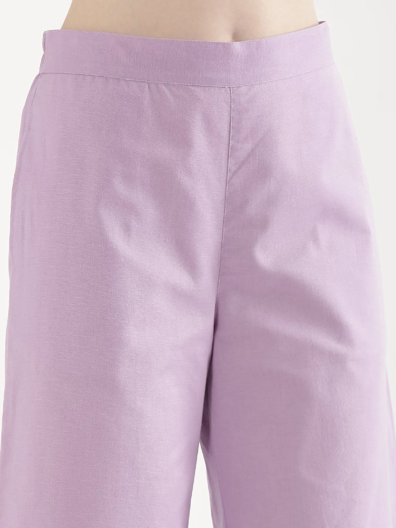 Lilac Airy Linen Wide Leg Pant