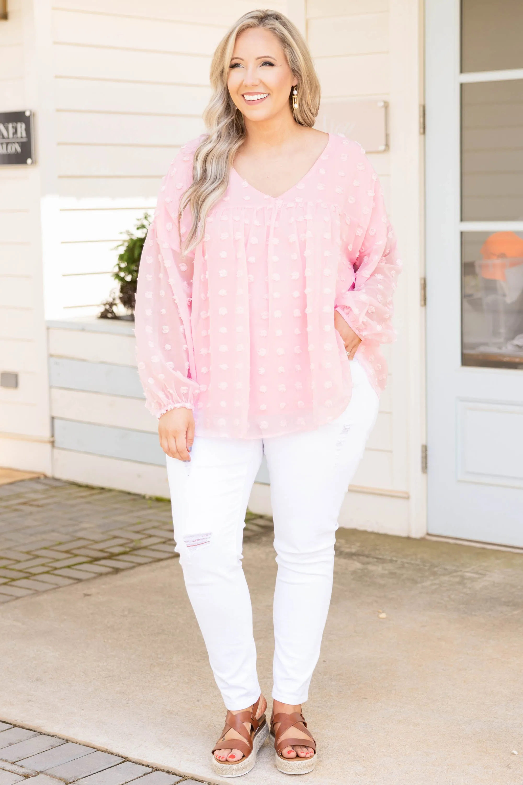 Manhattan Mystique Top, Light Pink