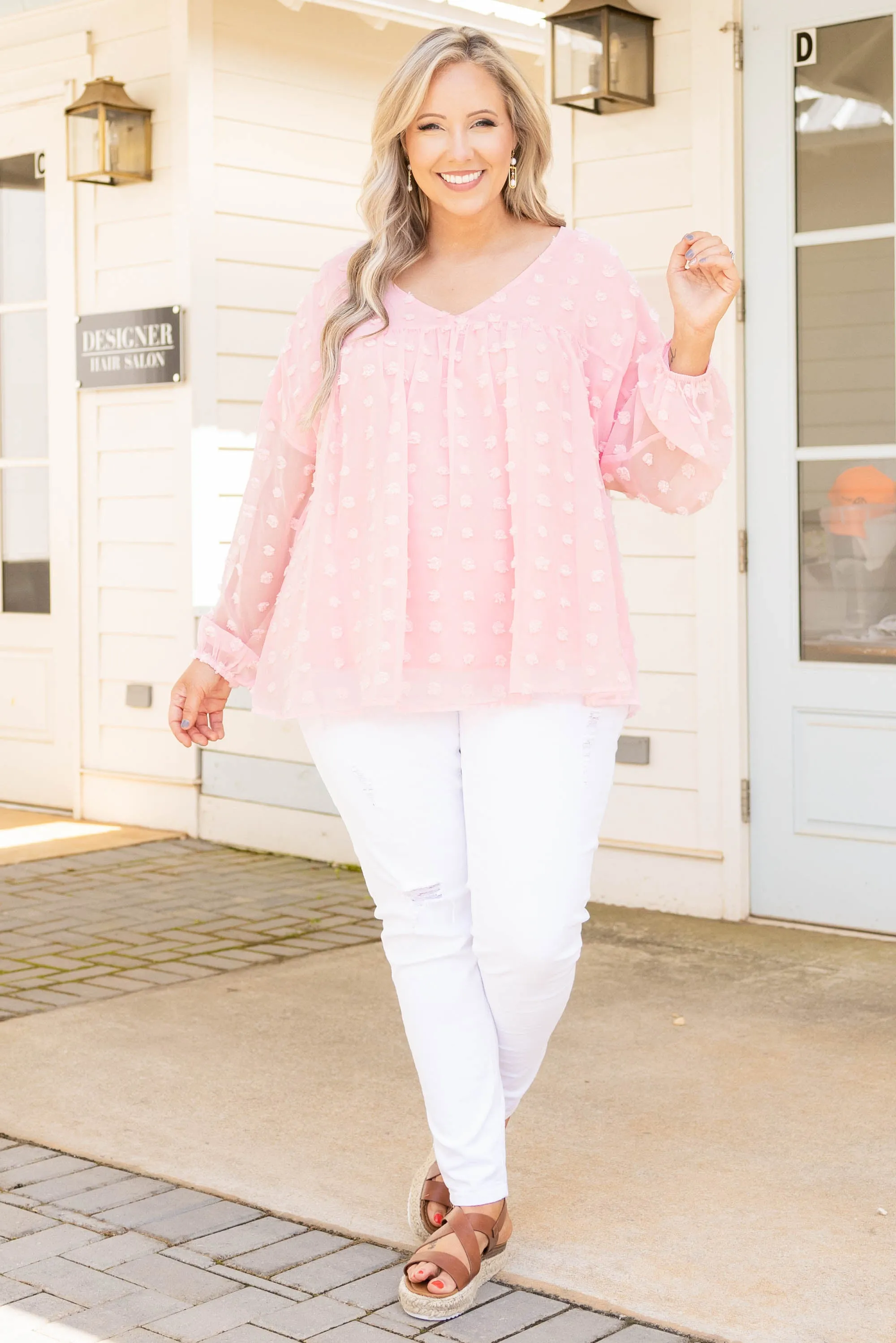Manhattan Mystique Top, Light Pink