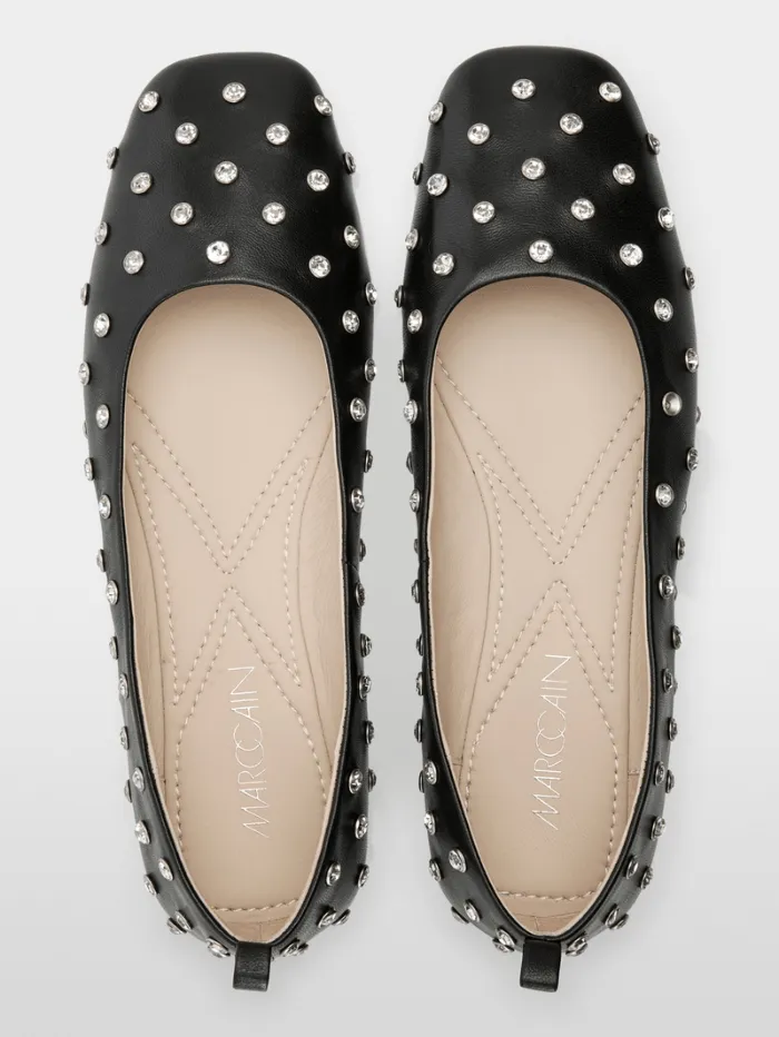 Marc Cain Collections Women's Ballerina Flat Shoes With Crystals YC SF.03 L06 Col 900