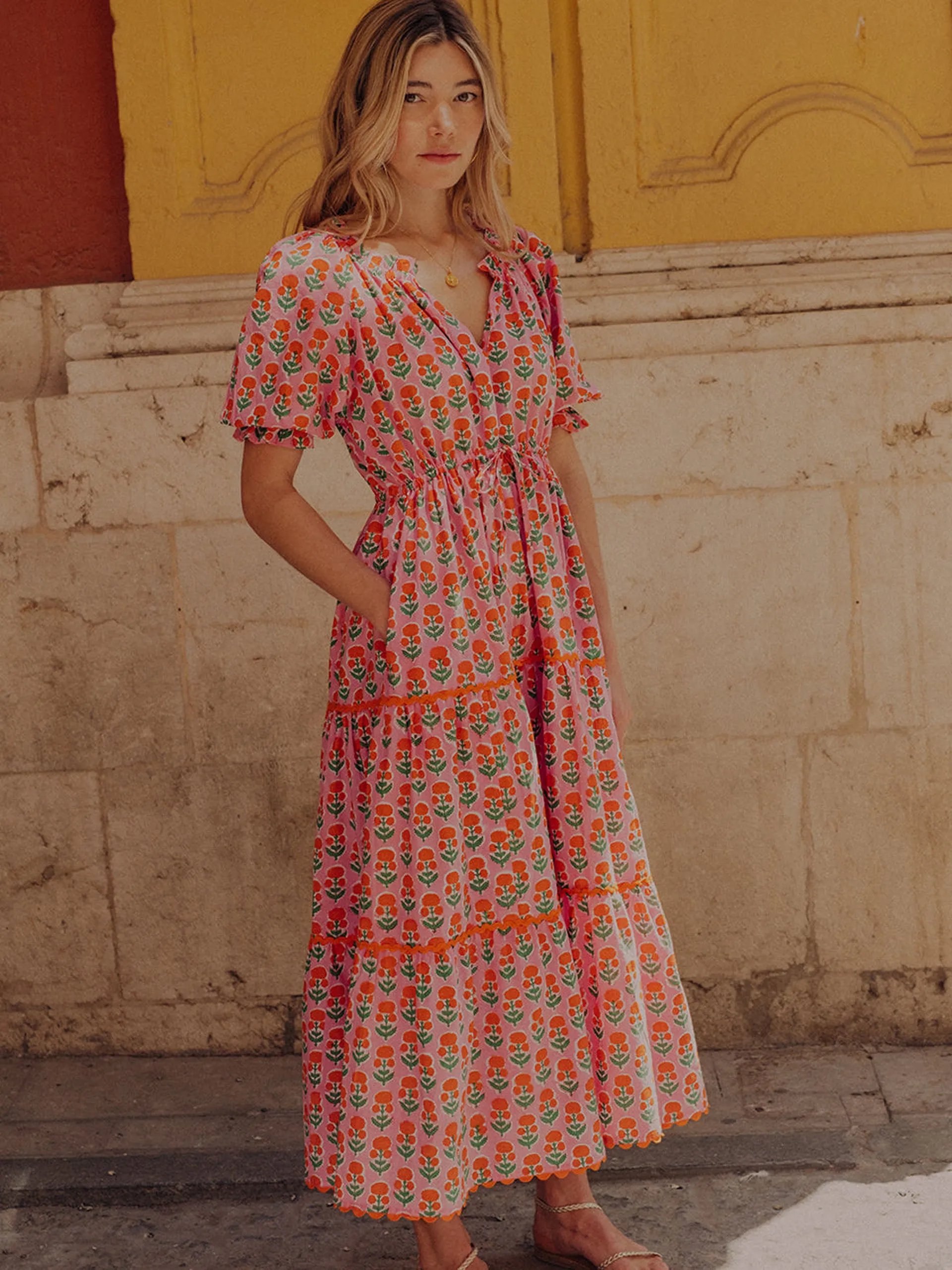Marigold buta Calypso dress