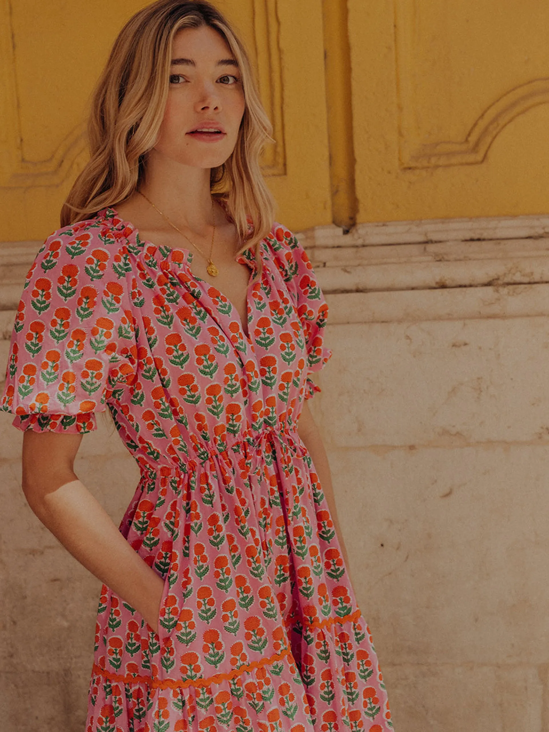 Marigold buta Calypso dress