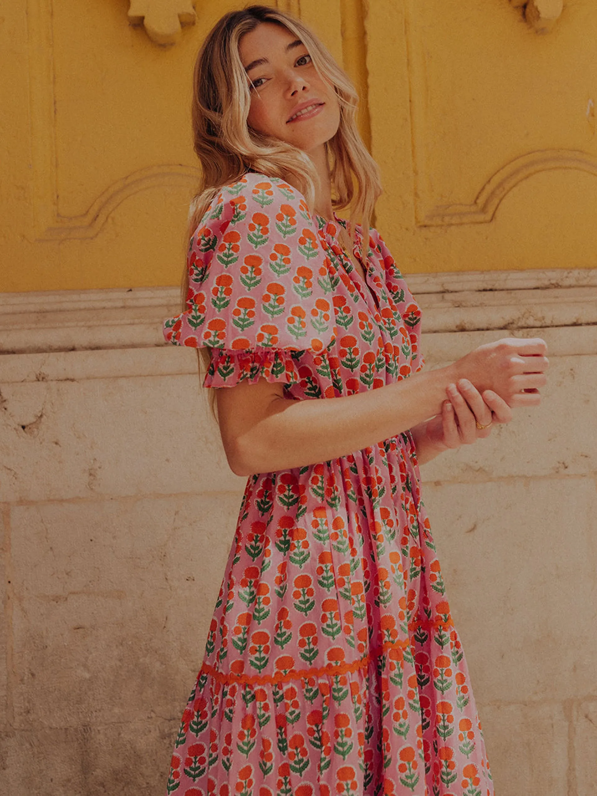 Marigold buta Calypso dress