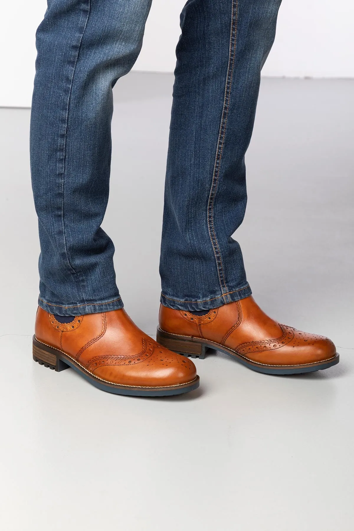 Men's Brogue Dealer Boots - Millington