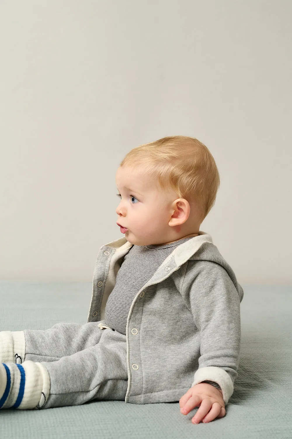 Navy Striped Baby Bodysuit