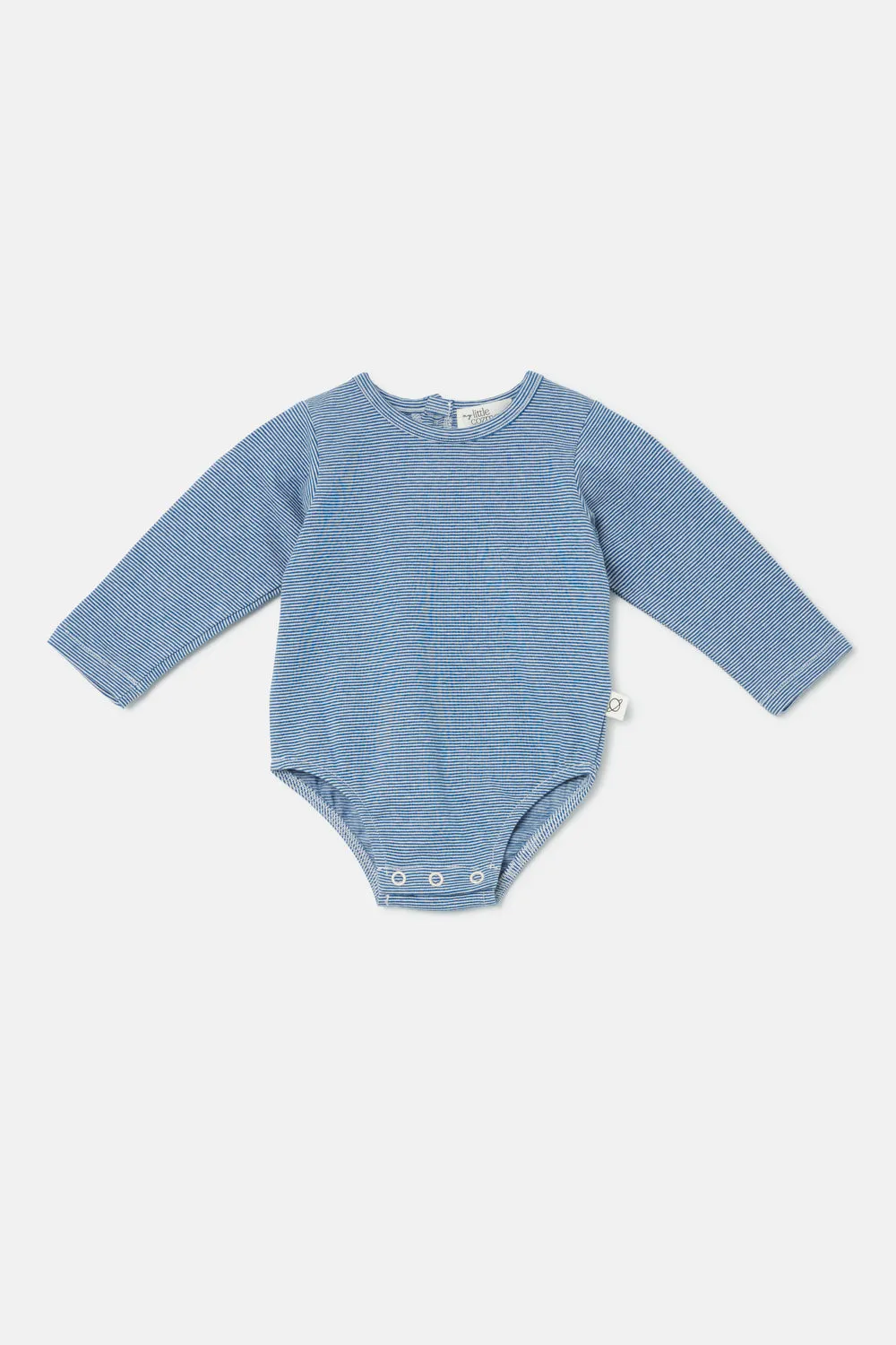 Navy Striped Baby Bodysuit