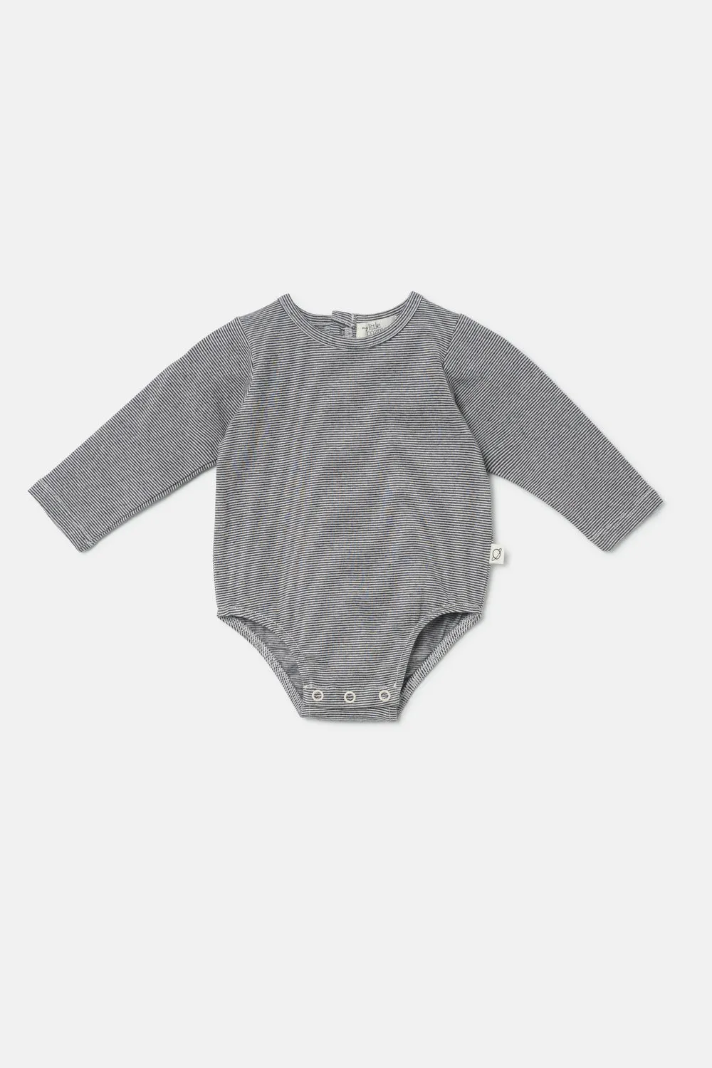 Navy Striped Baby Bodysuit