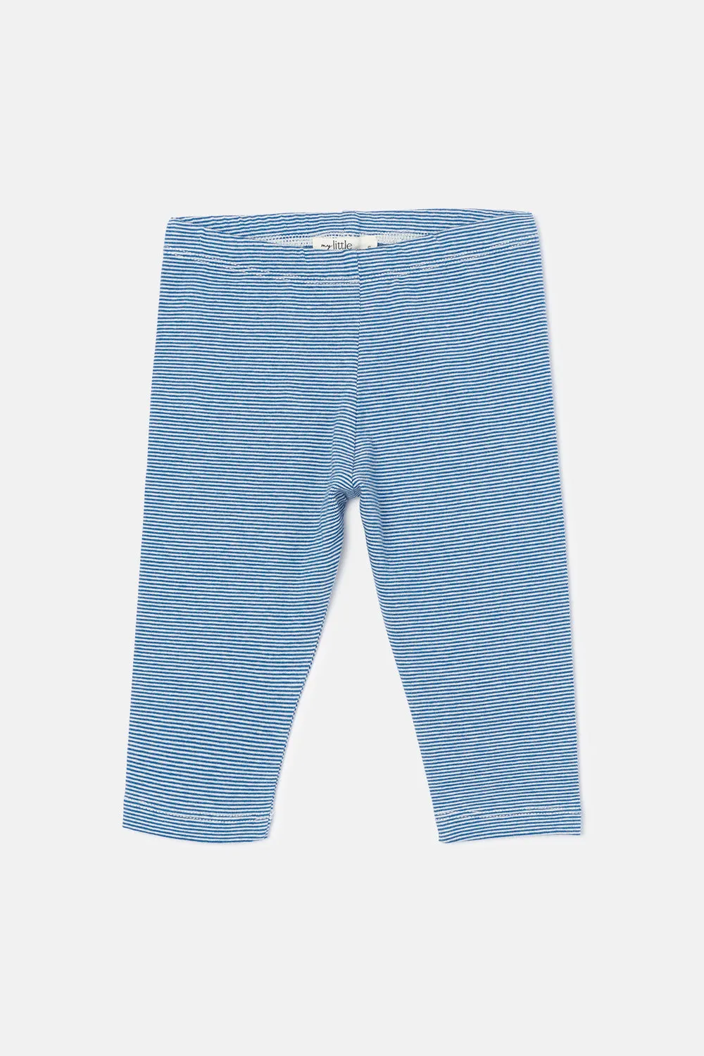 Navy Striped Baby Leggings