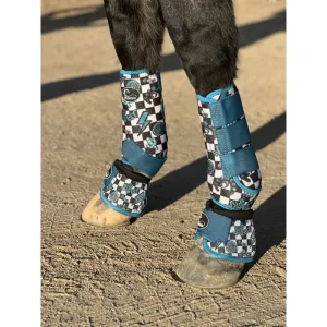 New! 2 Pack Turquoise Glass Sports Boots