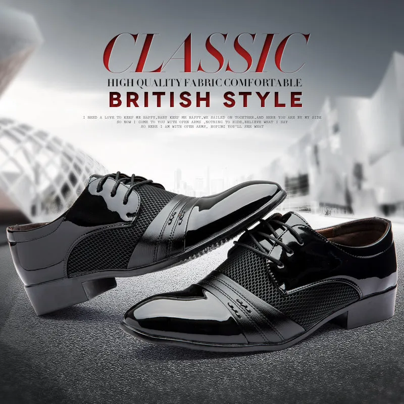 New Arrival Height Increasing Men Flats Shoes Breathable Wedding Shoes Flat Male Business Shoes Dress Shoes