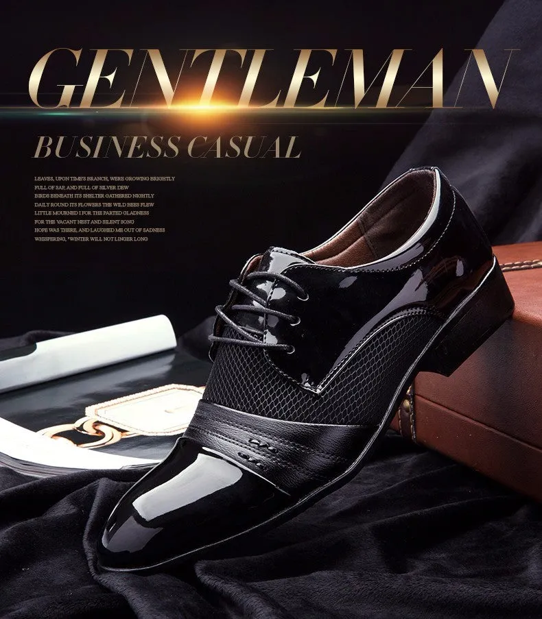 New Arrival Height Increasing Men Flats Shoes Breathable Wedding Shoes Flat Male Business Shoes Dress Shoes