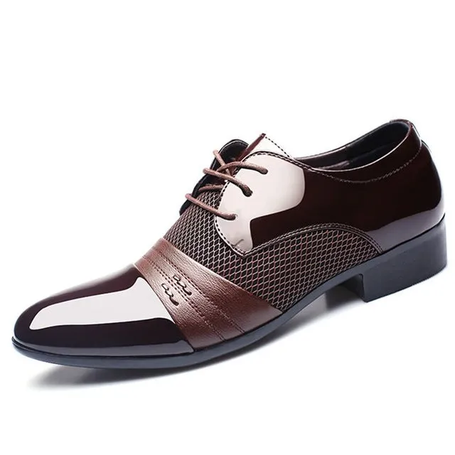 New Arrival Height Increasing Men Flats Shoes Breathable Wedding Shoes Flat Male Business Shoes Dress Shoes