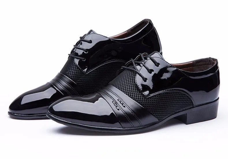 New Arrival Height Increasing Men Flats Shoes Breathable Wedding Shoes Flat Male Business Shoes Dress Shoes