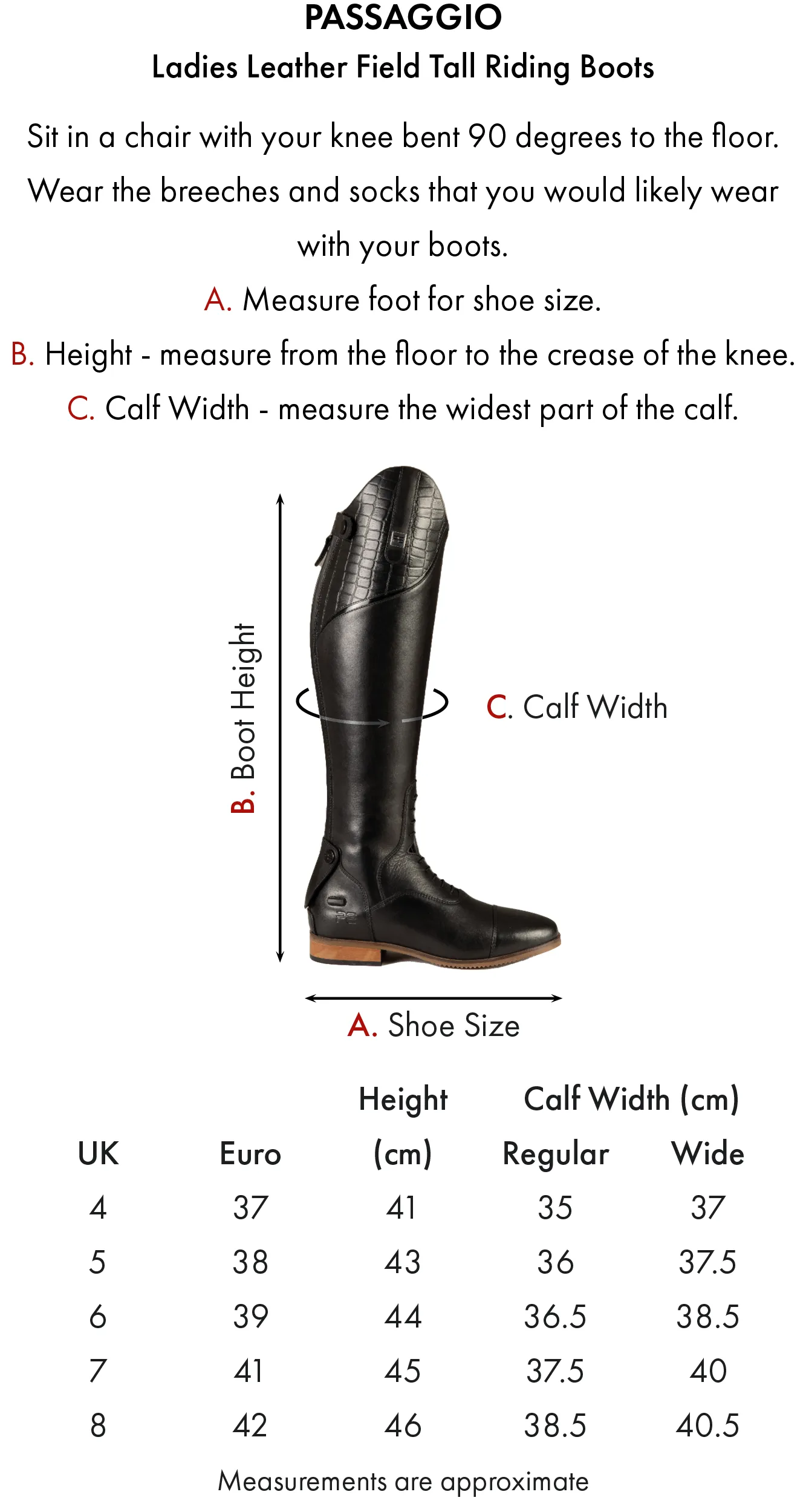 NEW! PE Passaggio Ladies Long Leather Field Tall Riding Boots Brown