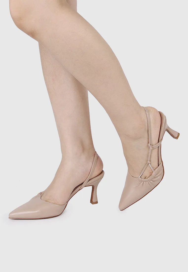 Ondine Pointed Toe Pumps (Almond)