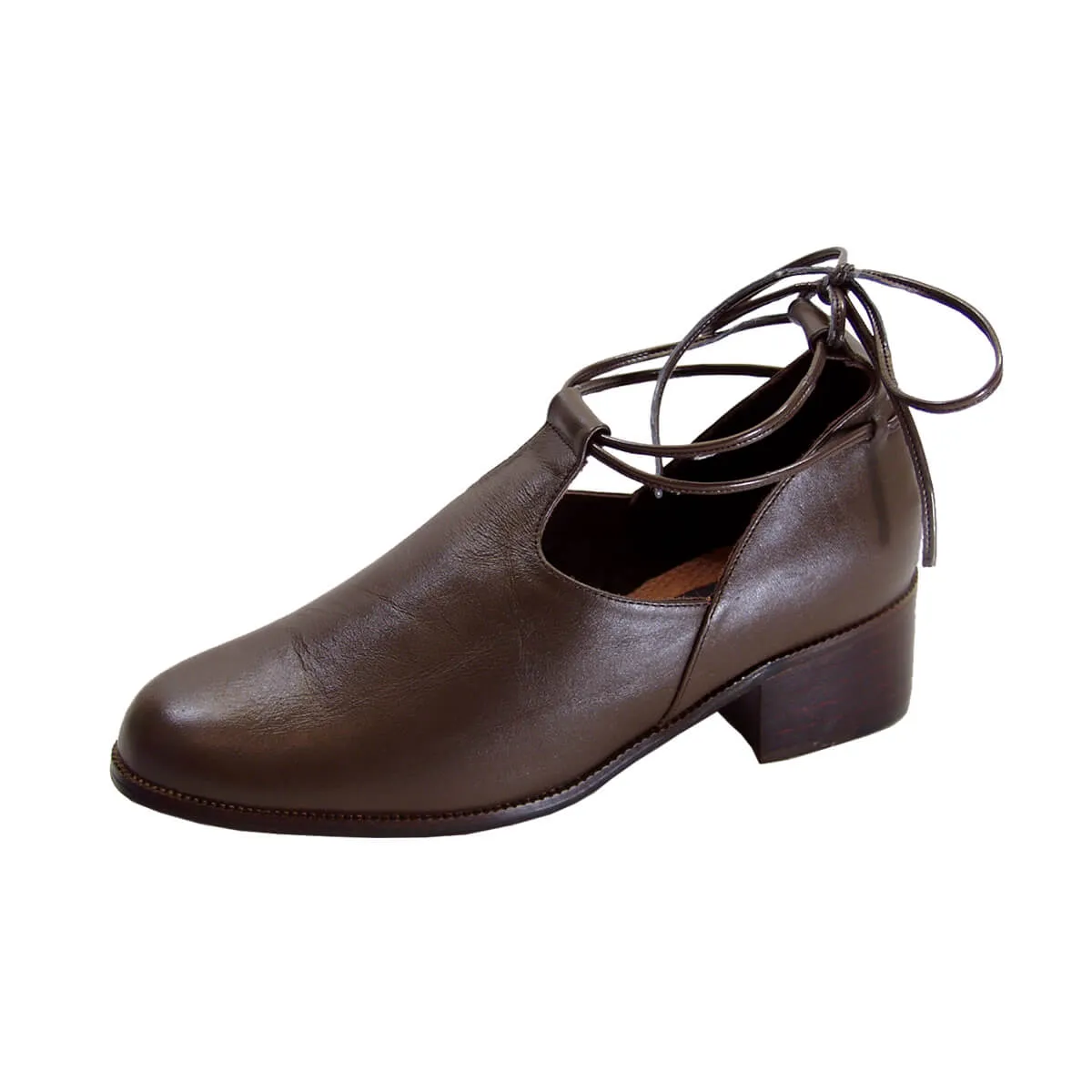 PEERAGE Drew Women's Wide Width Leather Ankle-Tie Shoes