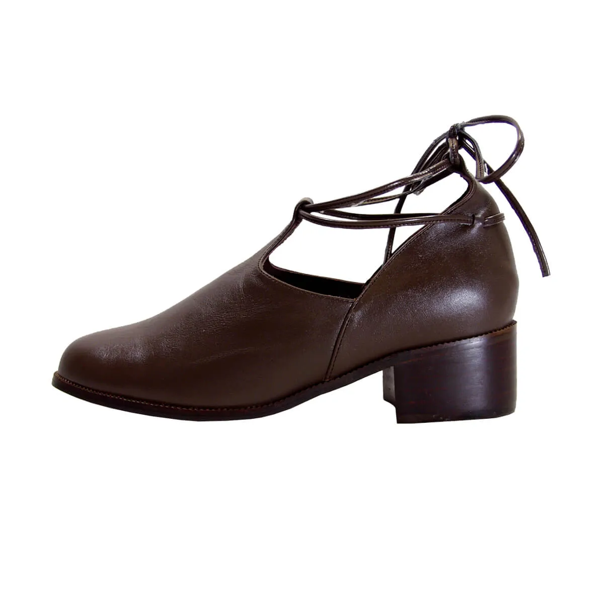PEERAGE Drew Women's Wide Width Leather Ankle-Tie Shoes