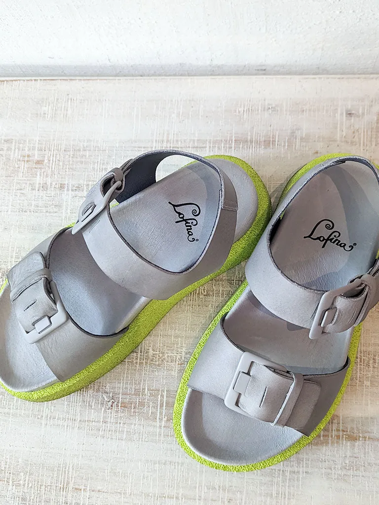 Perla   Lime Sponge Sandals