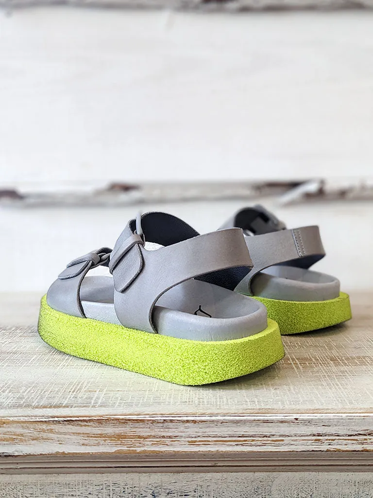 Perla   Lime Sponge Sandals