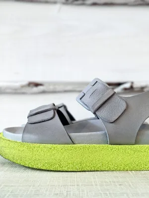 Perla   Lime Sponge Sandals