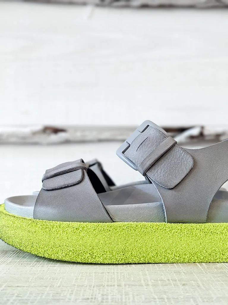 Perla   Lime Sponge Sandals