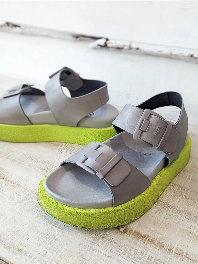 Perla   Lime Sponge Sandals