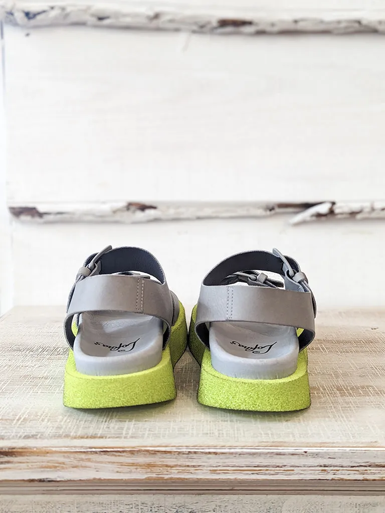 Perla   Lime Sponge Sandals