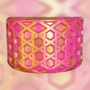 Pink & Gold Shimmer | Waffle | Silicone Boot