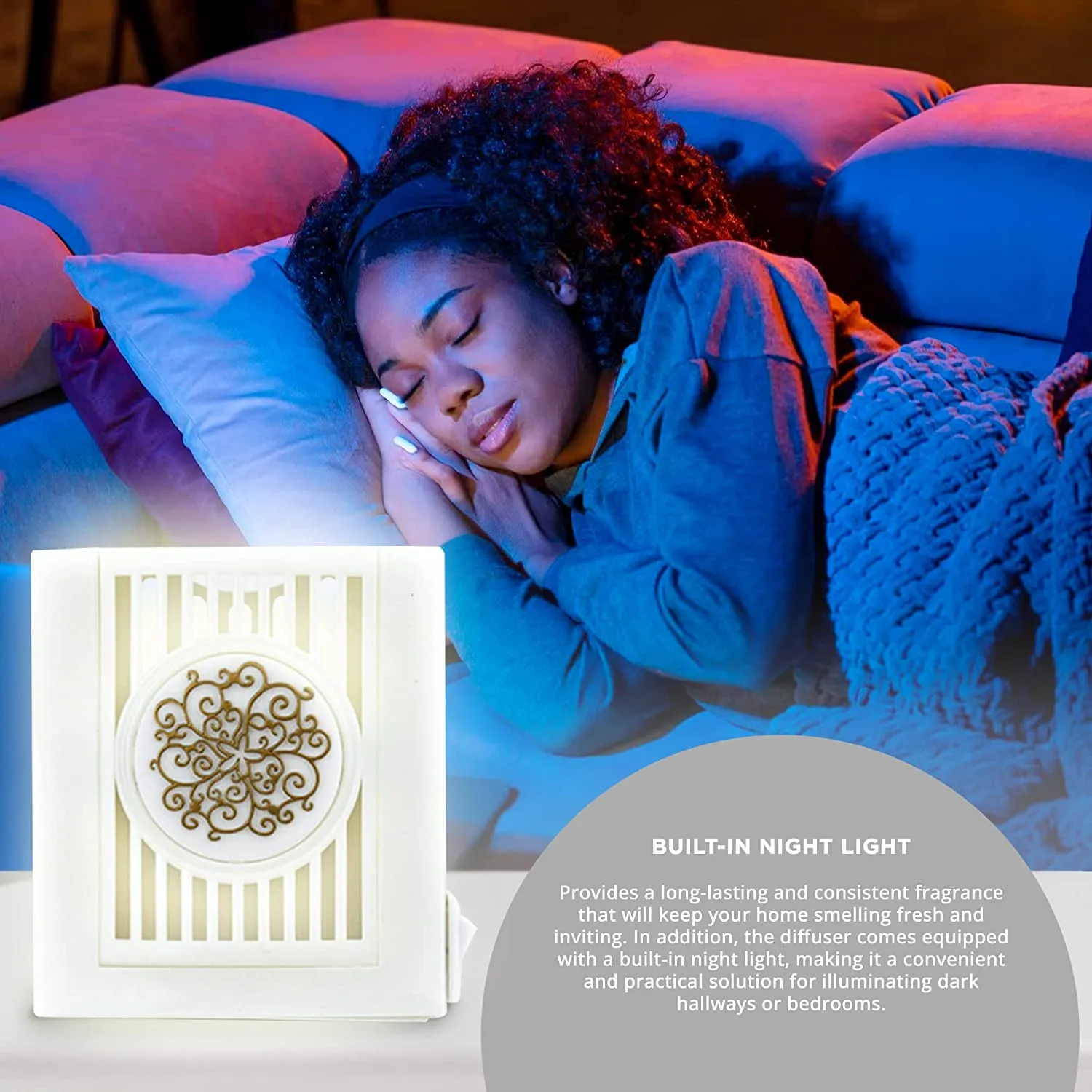 Plugables® ScentSlide® Plugin Night Light Diffuser & Refill Bundle