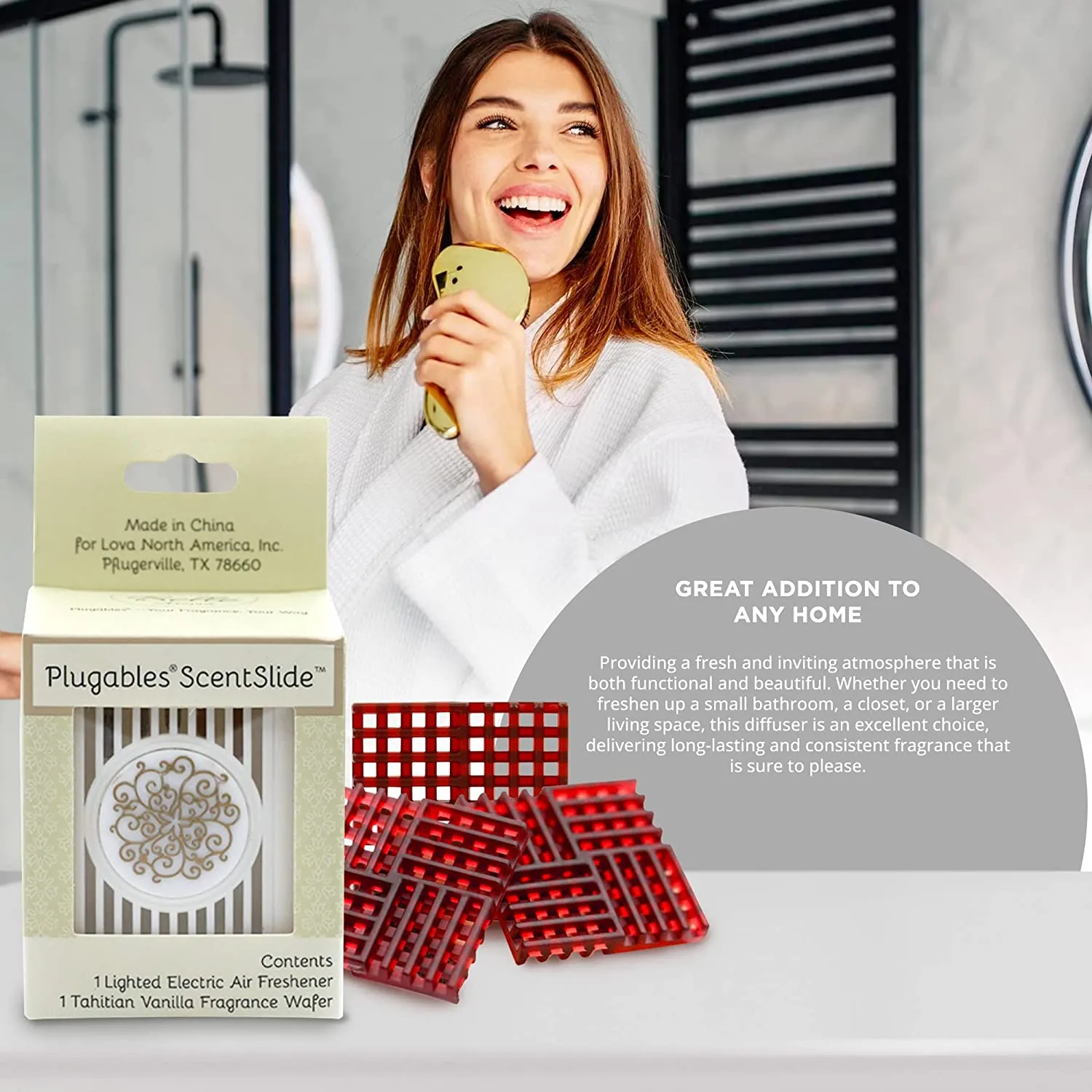 Plugables® ScentSlide® Plugin Night Light Diffuser & Refill Bundle