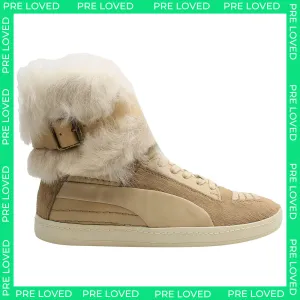 Puma Alexander McQueen Womens Beige Trainers NO BOX