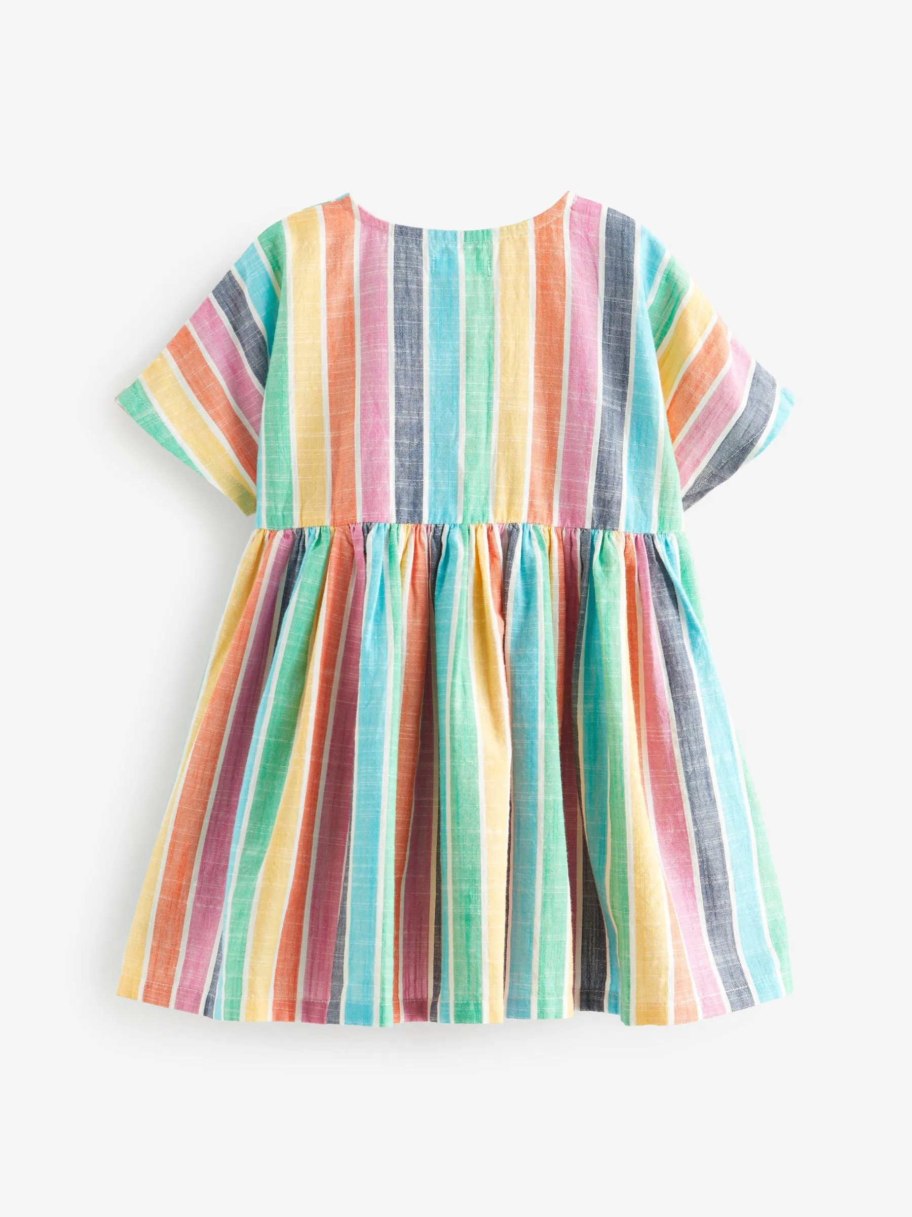 Rainbow Stripe Relaxed Cotton Dress (3mths-8yrs)