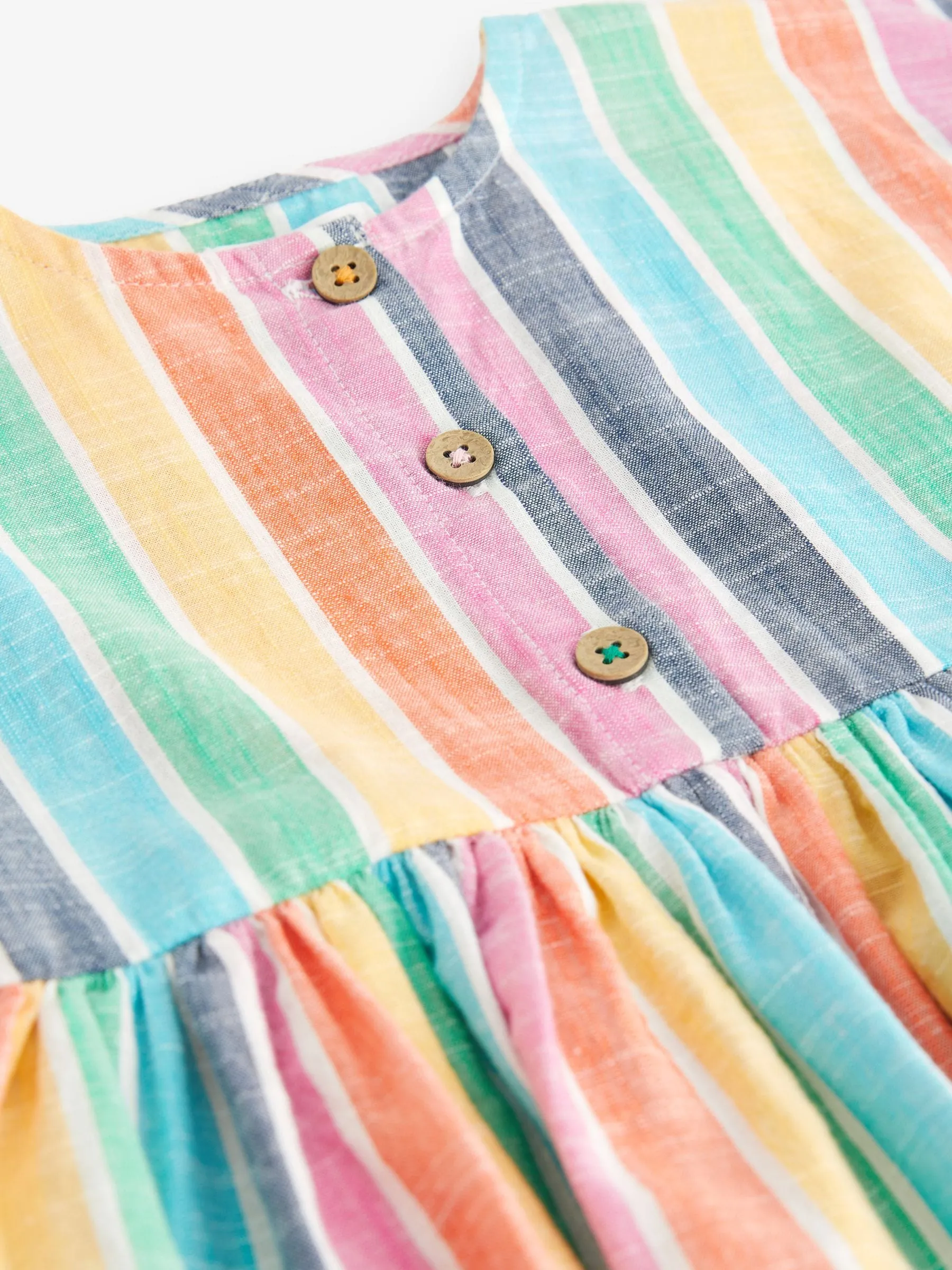 Rainbow Stripe Relaxed Cotton Dress (3mths-8yrs)