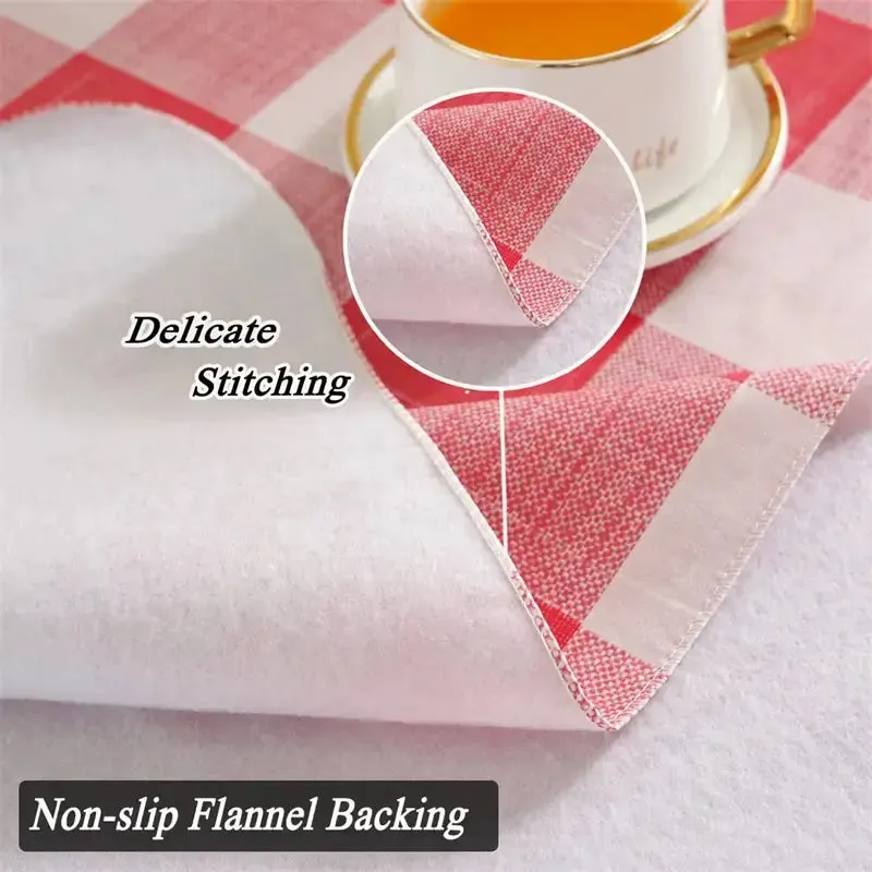 Rectangular Buffalo Plaid Vinyl Tablecloth