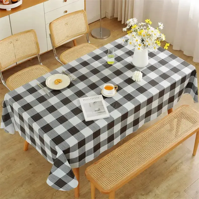 Rectangular Buffalo Plaid Vinyl Tablecloth