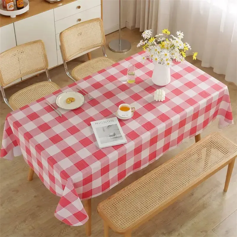 Rectangular Buffalo Plaid Vinyl Tablecloth