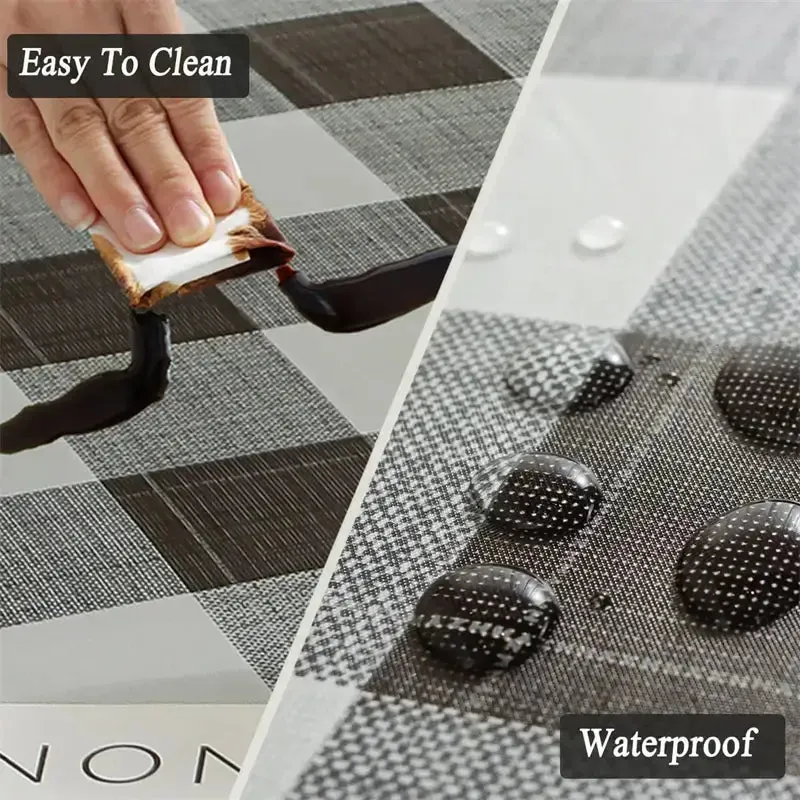 Rectangular Buffalo Plaid Vinyl Tablecloth