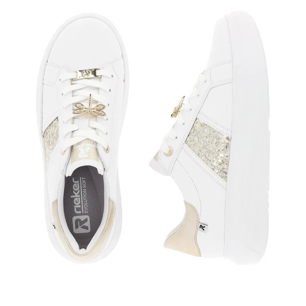 Rieker W1202-82 White/Gold