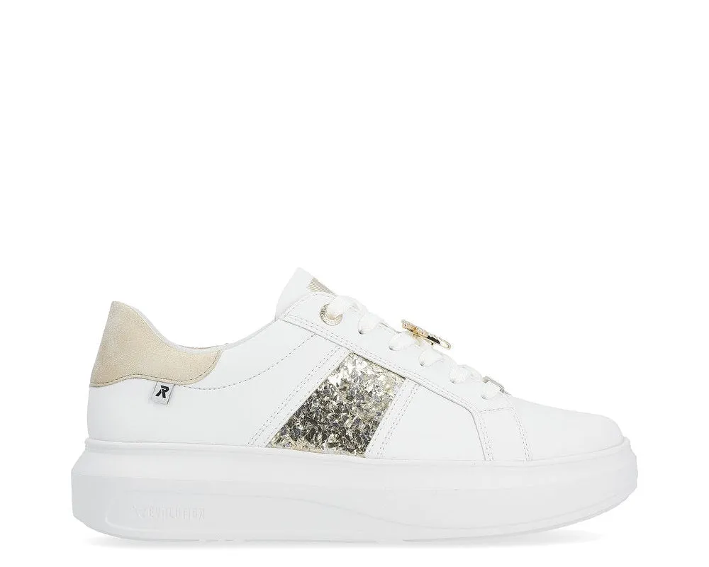 Rieker W1202-82 White/Gold