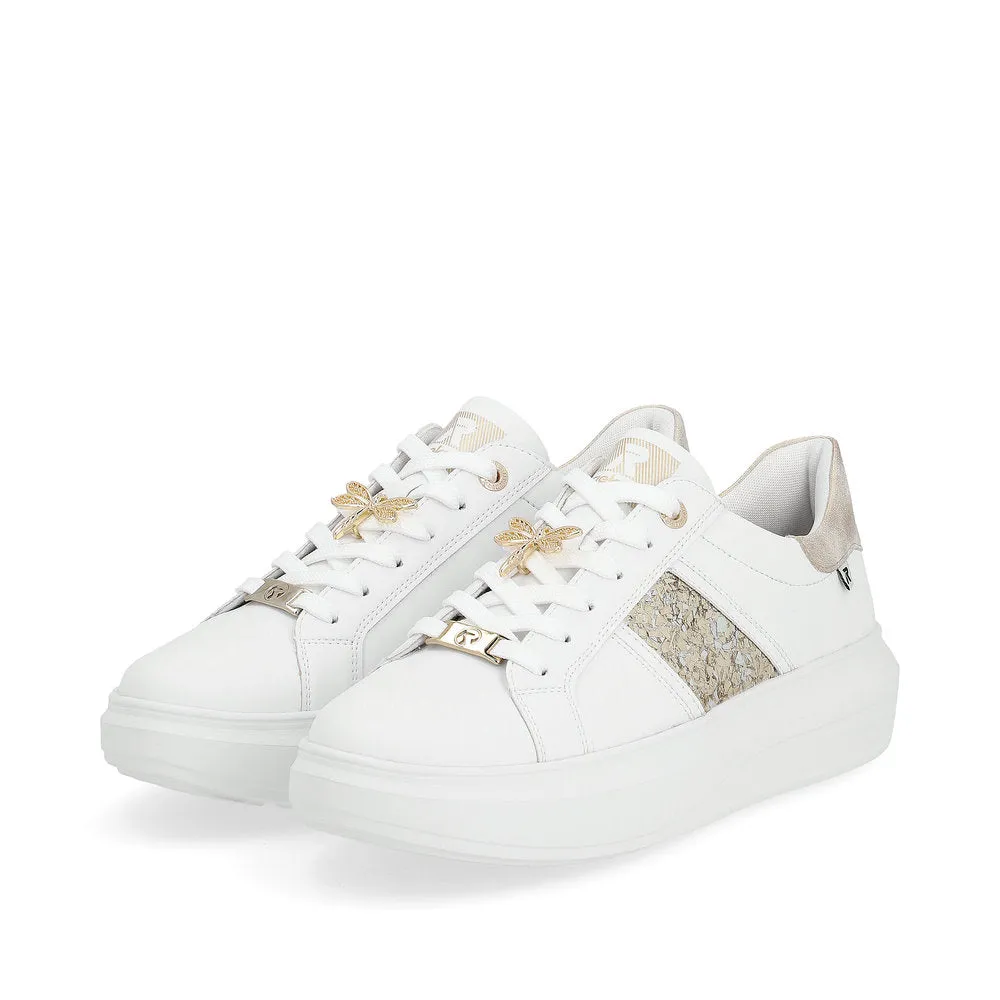 Rieker W1202-82 White/Gold