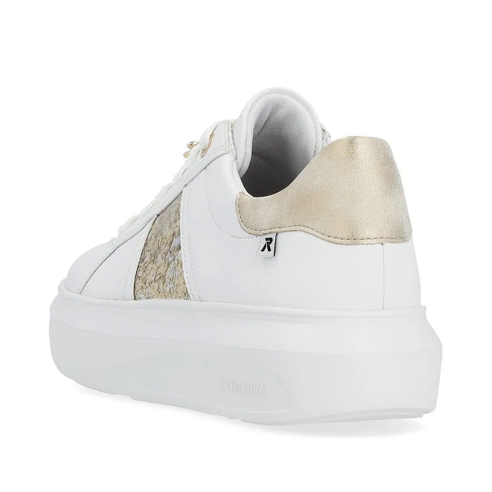 Rieker W1202-82 White/Gold